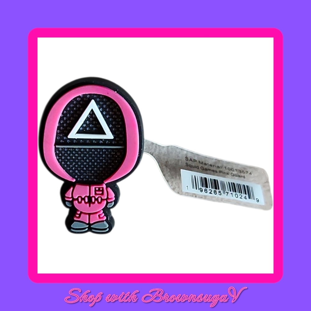 Squid Games Pink Guard Crocs Jibbitz Shoe Charm